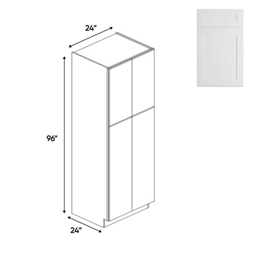 RTA White - Tall - Pantry Cabinets - 96 in H x 24 in W x 24 in D