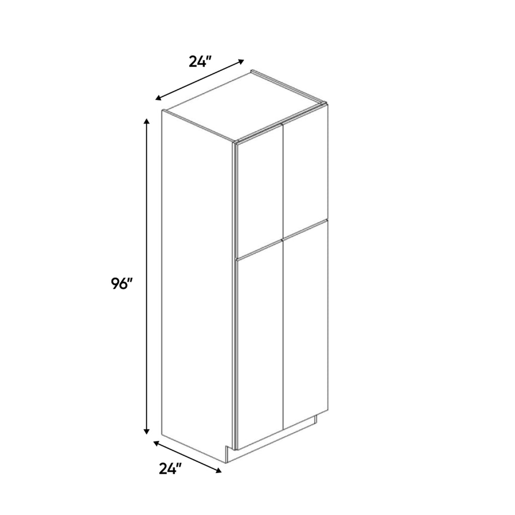 Essence Cemento - 24 Inch Double Door Pantry Tall Cabinet - 24