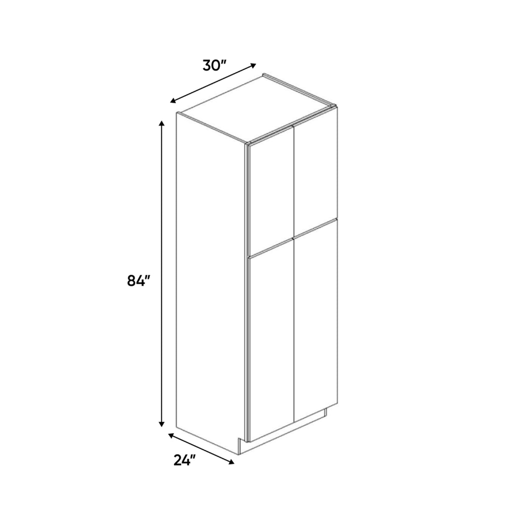 Windsor Ashen - 30 Inch Double Door Pantry Tall Cabinet - 30
