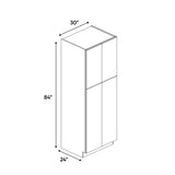 Portland Chestnut - 30 Inch Double Door Pantry Tall Cabinet - 30" Width x 84" Height x 24" Depth