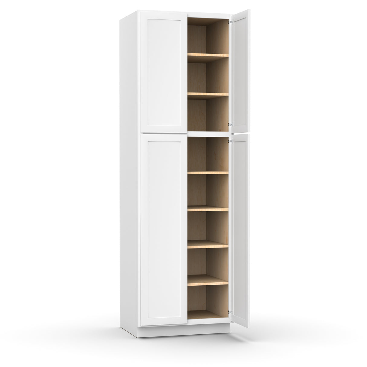 RTA White - Tall - Pantry Cabinets - 96"H x 30"W x 24"D