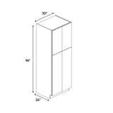 Liberty Shaker Rift - 30 Inch Double Door Pantry Tall Cabinet - 30" Width x 96" Height x 24" Depth