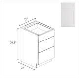 Liberty Shaker White - Vanity Drawer Base Cabinets