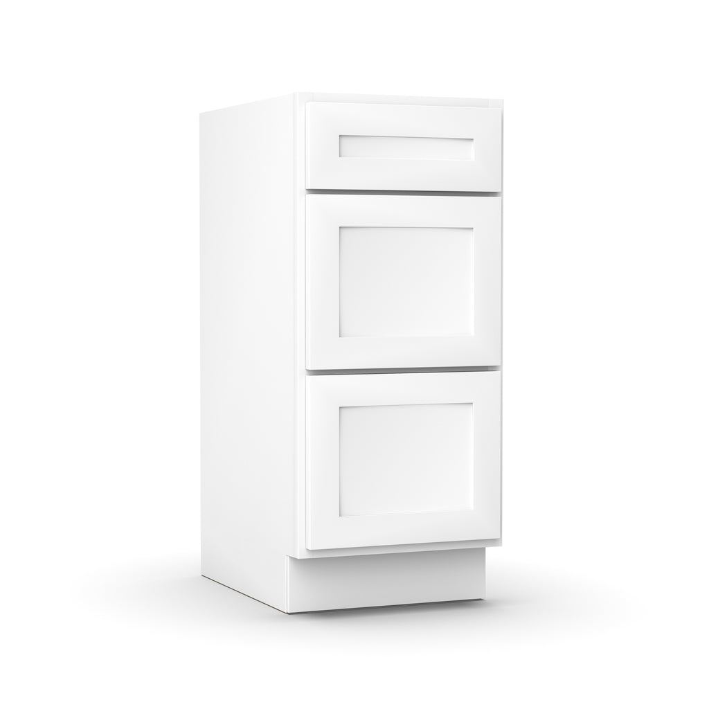 Liberty Shaker White Vanity Drawer Base Cabinet - 15