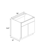 Charleston Driftwood - 30 Inch Vanity Sink Base Cabinet - 30" Width x 34.5" Height x 21" Depth