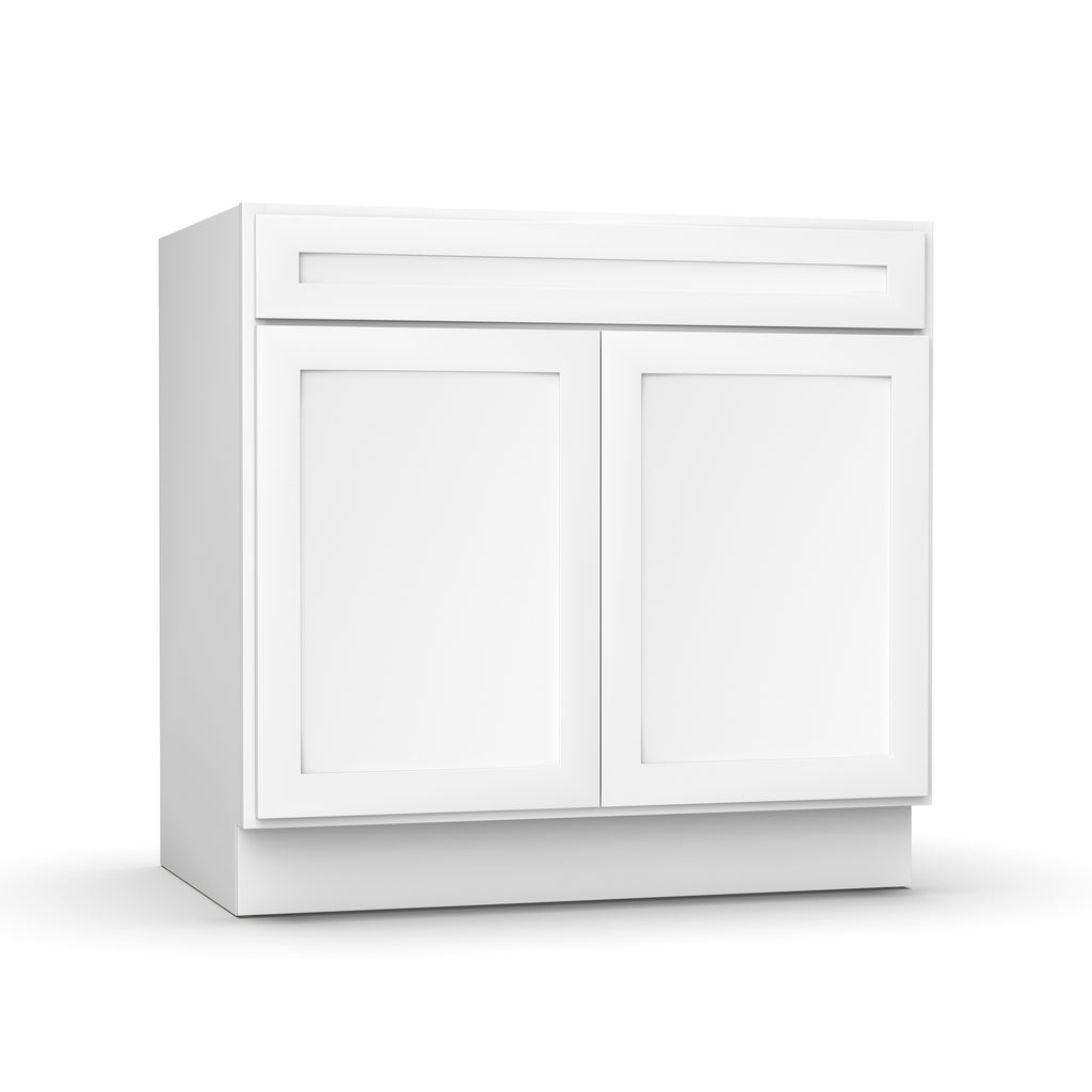 Liberty Shaker White Vanity Sink Base Cabinet - 36