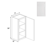 Liberty Shaker White - Wall Cabinets - Upper - 30"H x 9"W x 12"D
