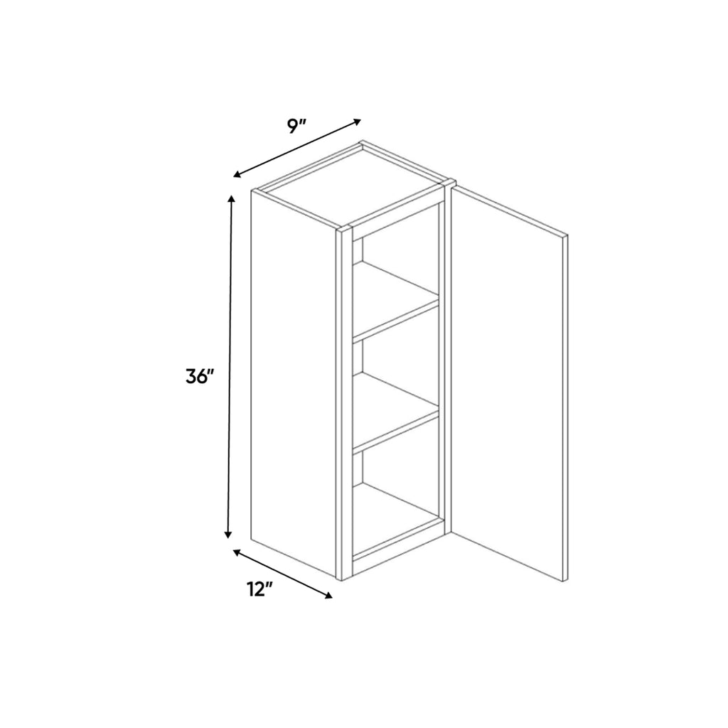 Newport Millstone - 9 Inch Height Single Door Wall Cabinet - 09
