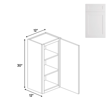 Liberty Shaker White - Wall Cabinets - Upper - 30 in H x 12 in W x 24 in D - Pre Assembled