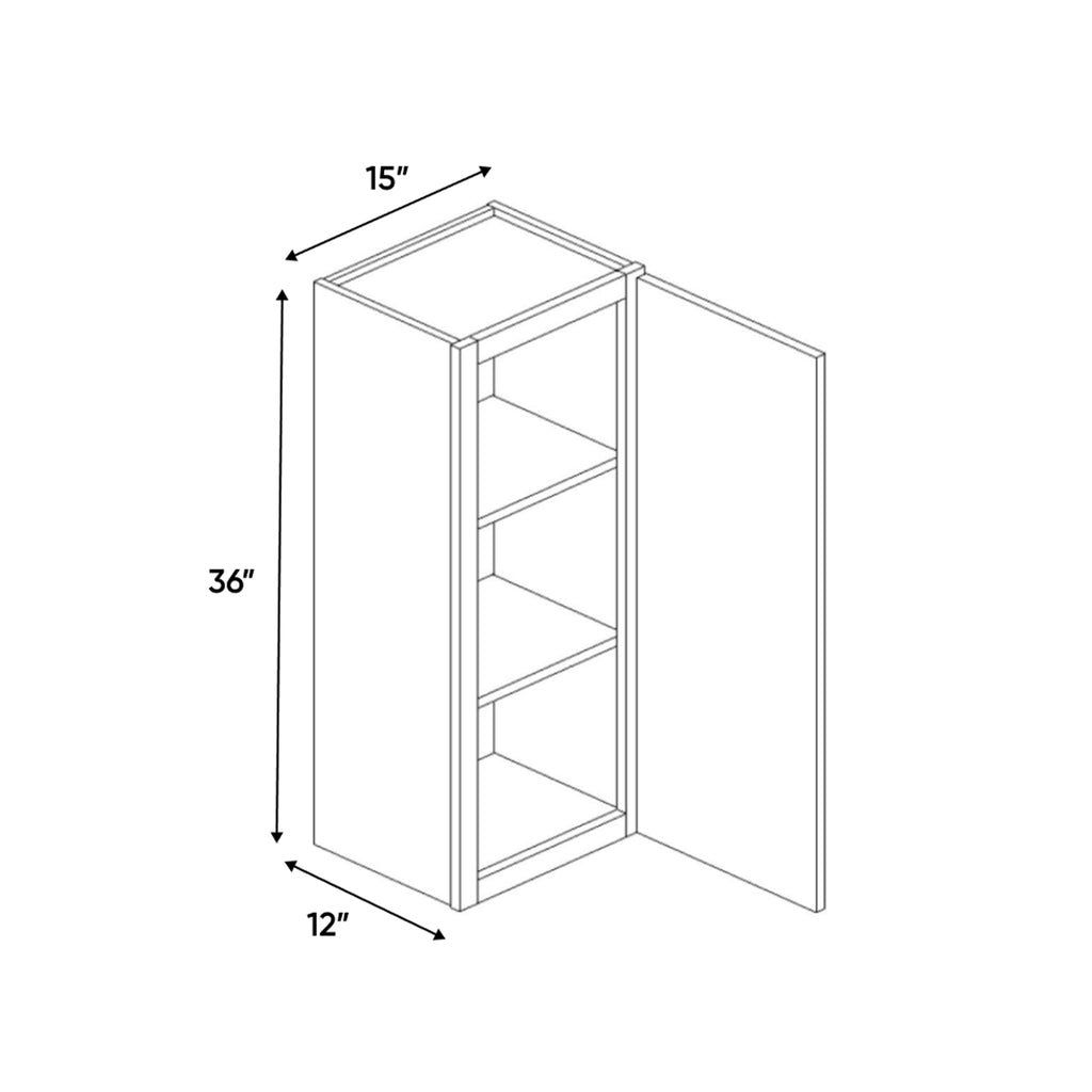 Arlington Oatmeal - 15 Inch Height Single Door Wall Cabinet - 15