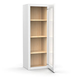 Liberty Shaker White - Single Glass Door Wall Cabinets - 42"H x 15"W x 12"D