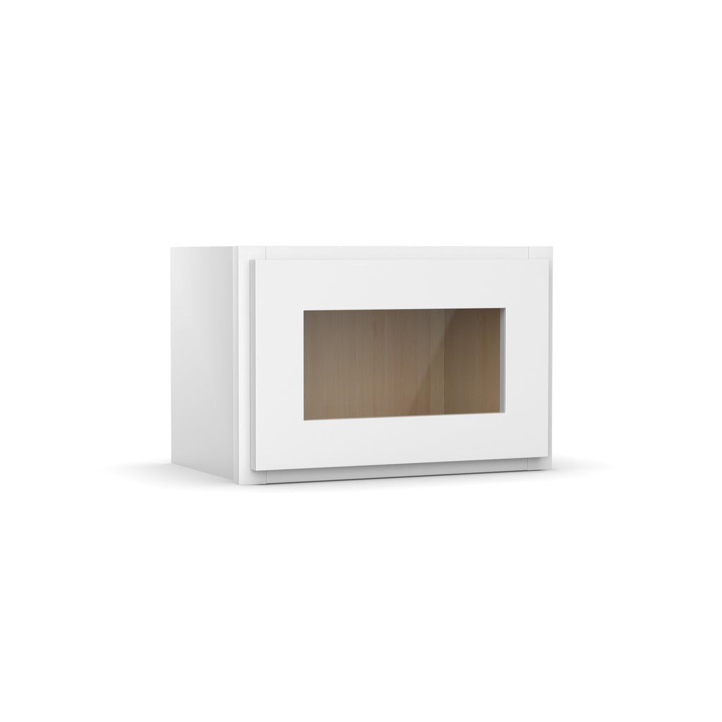Liberty Shaker White Single Glass Door Kitchen Wall Cabinet - 12