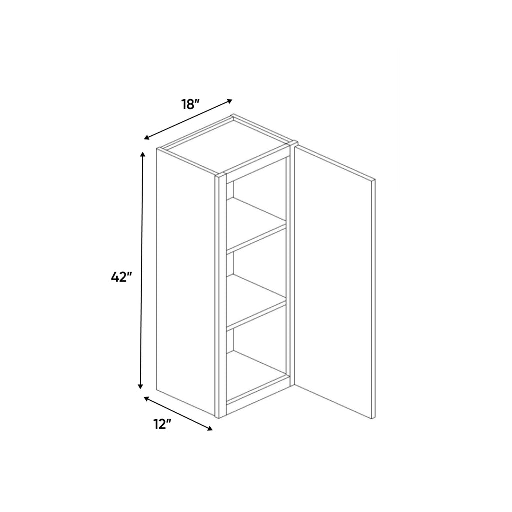 Arlington Oatmeal - 18 Inch Height Single Door Wall Cabinet - 18