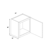 Essence Cemento - 21 Inch Height Single Door Wall Cabinet - 21" Width x 18" Height x 12" Depth