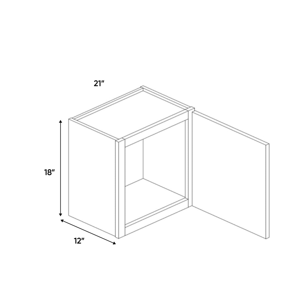 Essence Cemento - 21 Inch Height Single Door Wall Cabinet - 21