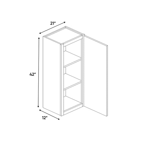 Windsor Ashen - 21 Inch Height Single Door Wall Cabinet - 21