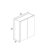 Atlas Blanco - 24 Inch Height Double Door Wall Cabinet - 24" Width x 36" Height x 12" Depth