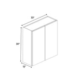 Newport Millstone - 33 Inch Height Double Door Wall Cabinet - 33" Width x 30" Height x 12" Depth