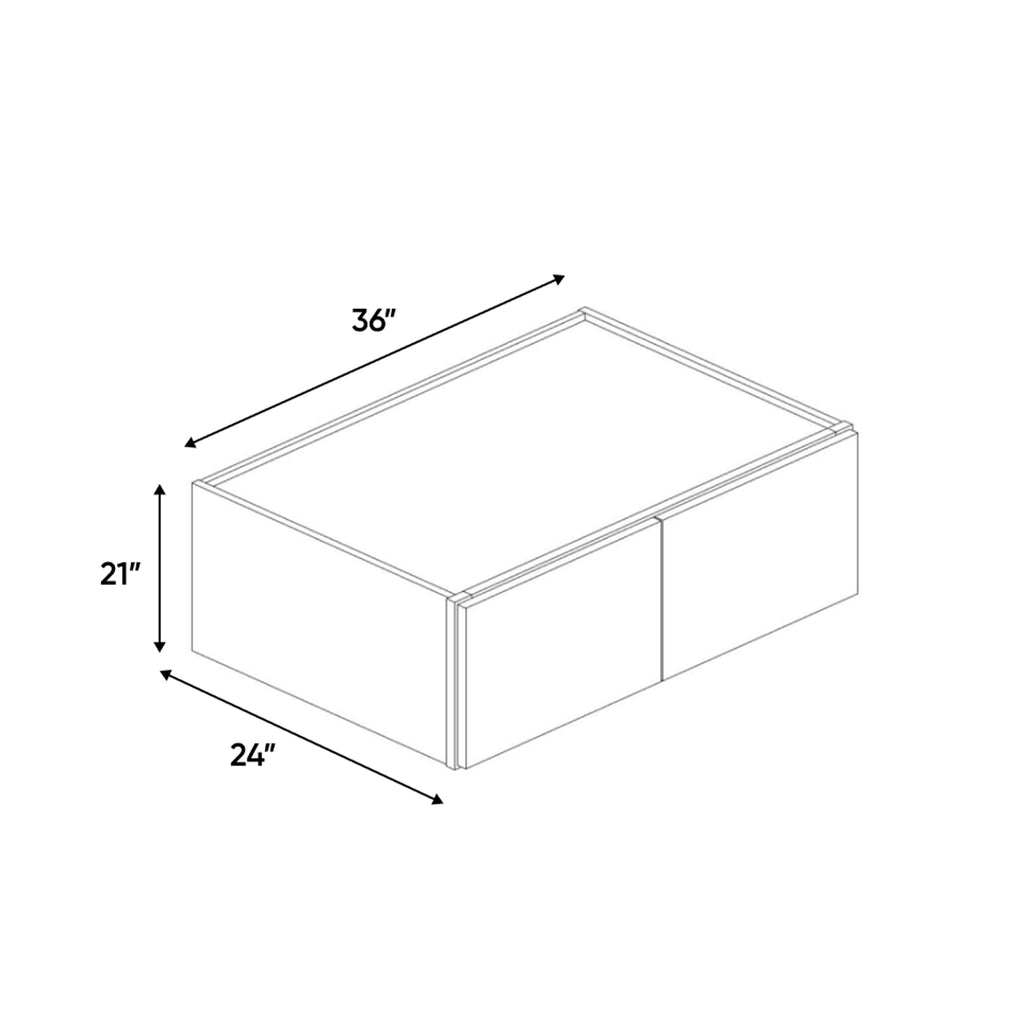 Portland Chestnut - 36 Inch Deep Double Door Wall Cabinet - 36