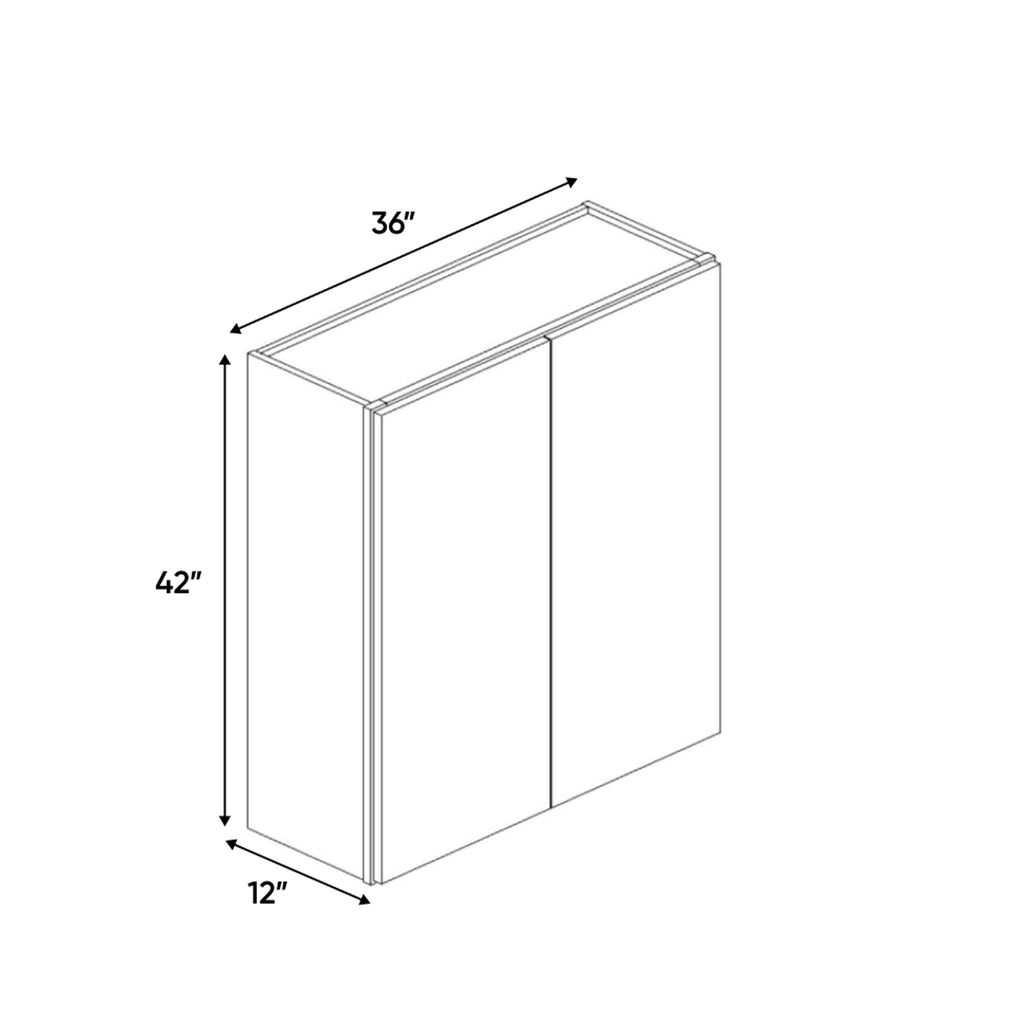 Windsor Ashen - 36 Inch Height Double Door Wall Cabinet - 36