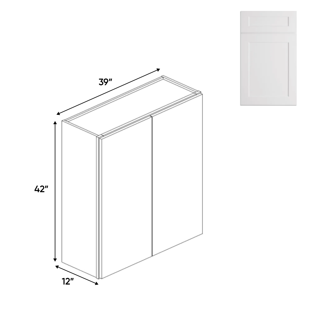 Liberty Shaker White - Wall Cabinet - 39"W x 42"H x 12"D