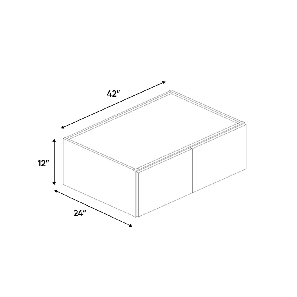 Liberty Shaker Blue - 42 Inch Deep Double Door Wall Cabinet - 42