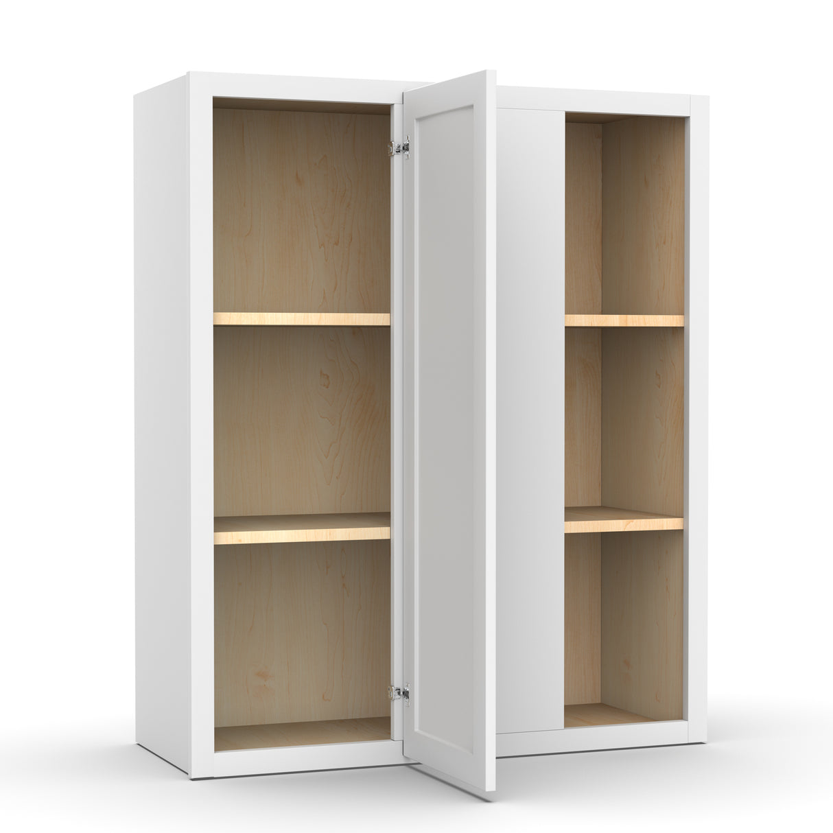 Liberty Shaker White Blind - Wall Corner Cabinet - 36"H x 30"W x 12"D
