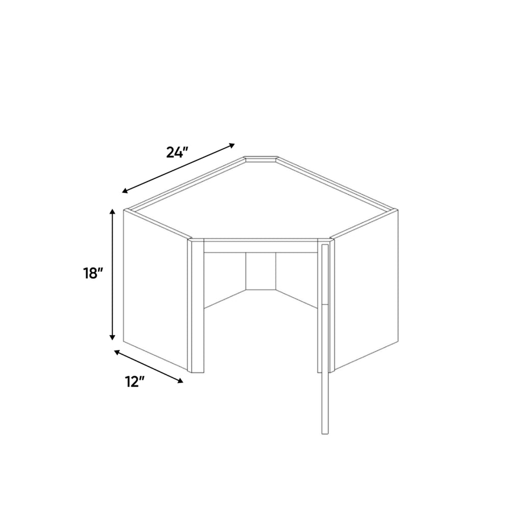 Liberty Shaker Espresso - 24 Inch Diagonal Corner Wall Cabinet - 24