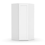 RTA - White Diagonal Corner Wall Cabinets - 42"H x 27"W x 15"D