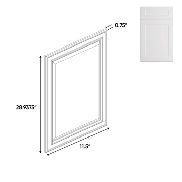 White - Decorative End Panel Doors - 30 in H x 12 in W - Pre Assembled