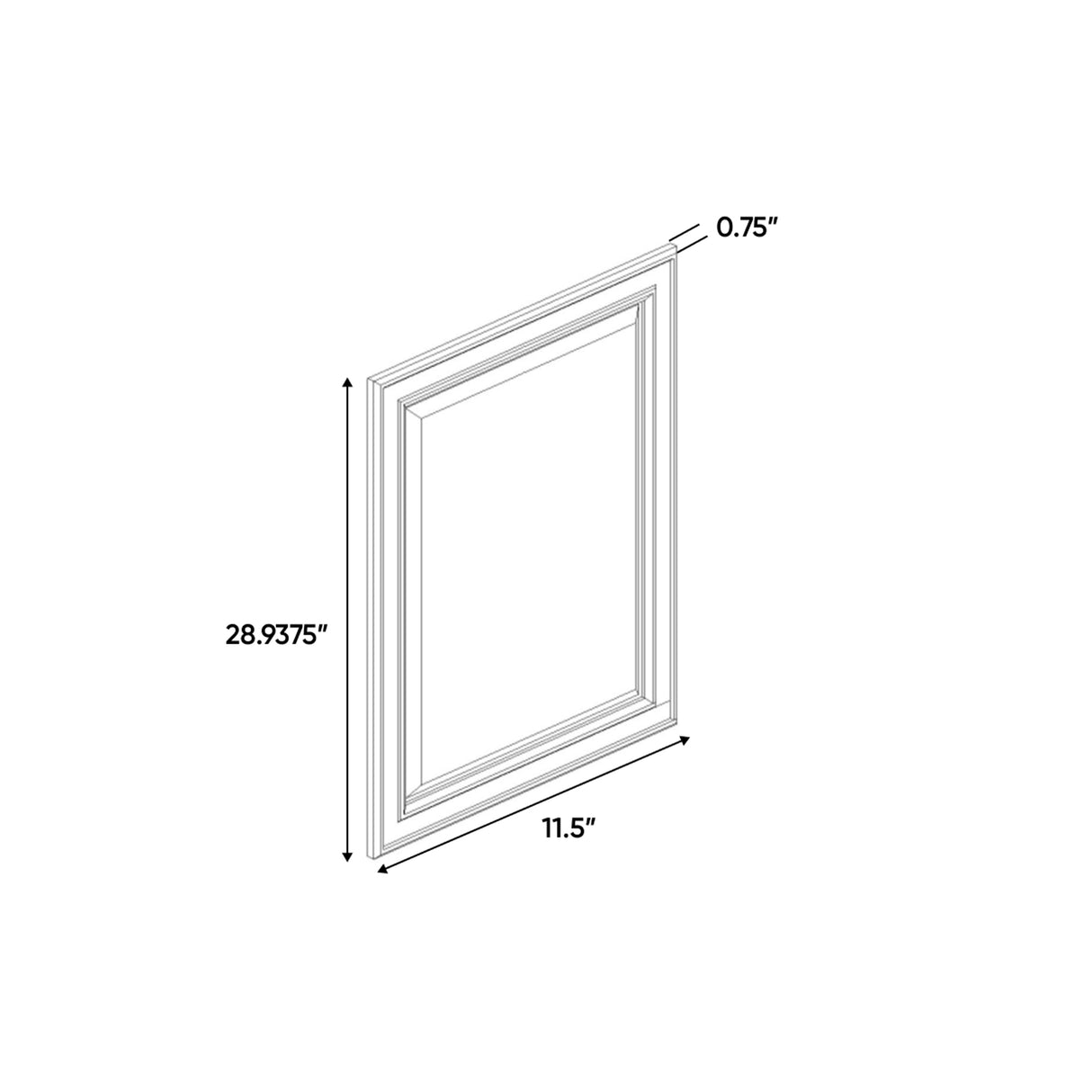 Portland Chestnut - 11.5 Inch Decorative End Panel Doors Accessories - 11.5" Width x 28.9375" Height x .75" Depth