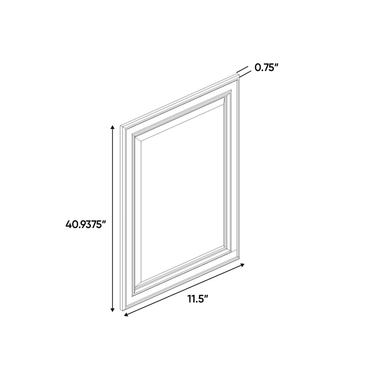 Liberty Shaker Ashen - 11.5 Inch Decorative End Panel Doors Accessories - 11.5" Width x 40.9375" Height x .75" Depth