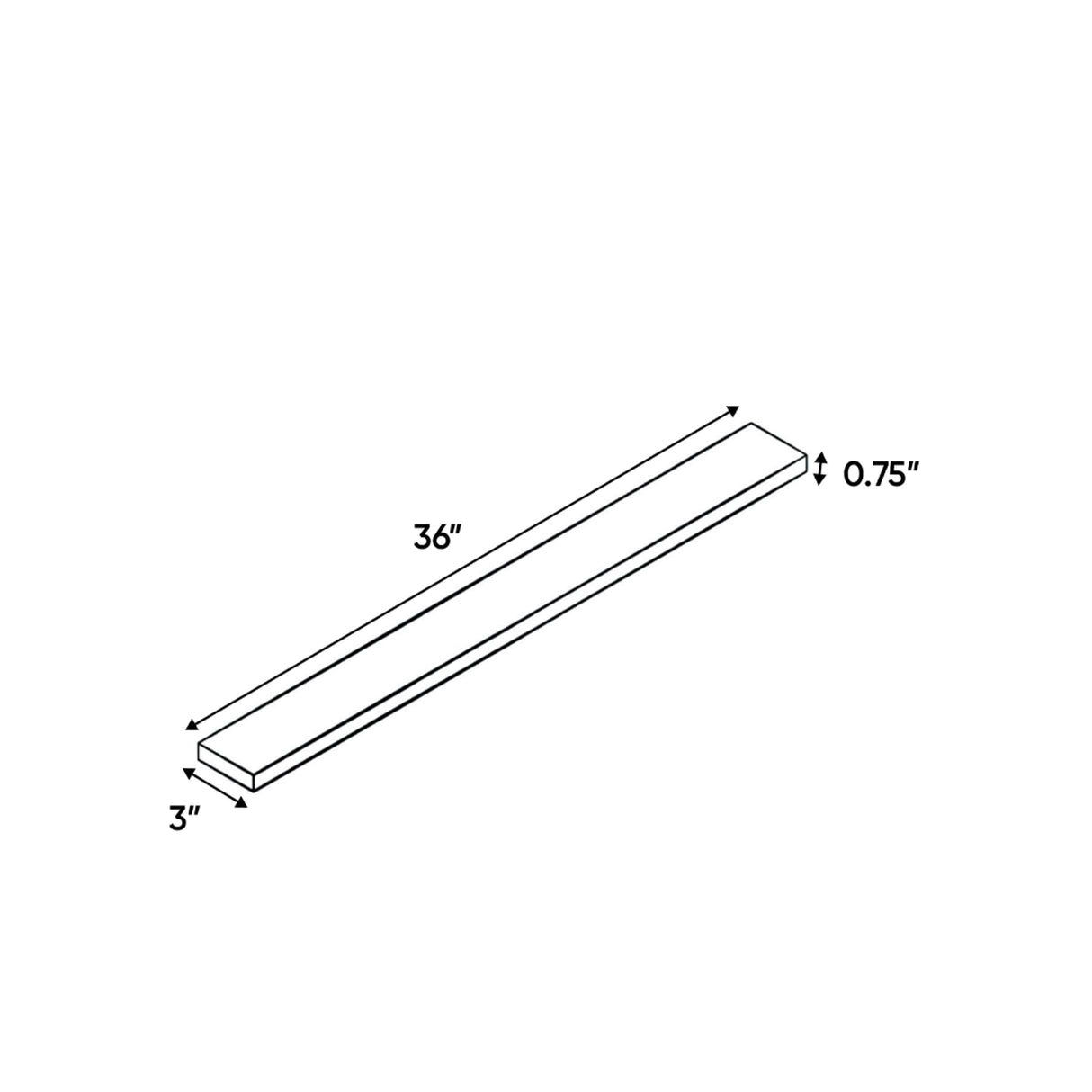 Liberty Shaker White - 3 Inch Wall Fillers Accessories - 3" Width x 36" Height x .75" Depth
