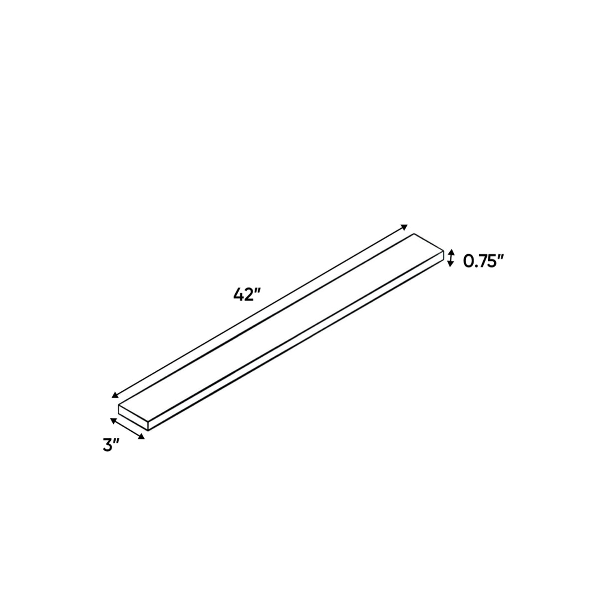 Portland Chestnut - 3 Inch Wall Fillers Accessories - 3" Width x 42" Height x .75" Depth
