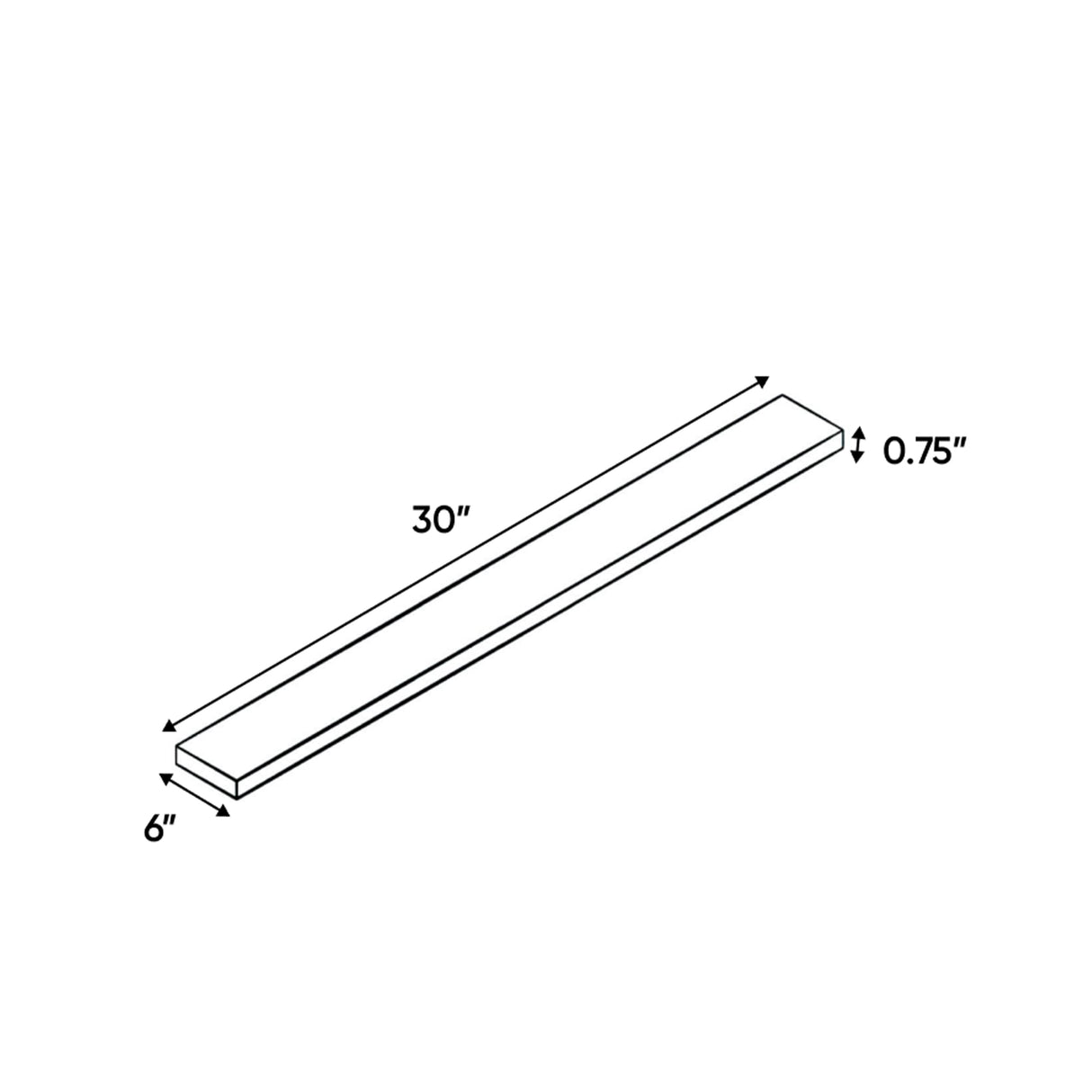 Belmont Grey - 6 Inch Wall Fillers Accessories - 6" Width x 30" Height x .75" Depth