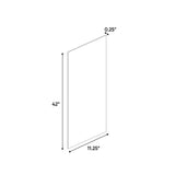 Sonoma White - 11.25 Inch Side Finished Skins Accessories - 11.25" Width x 42" Height x .25" Depth