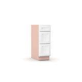 Liberty Shaker White - 12 Inch Three Drawer Base Cabinet - 12" Width x 34.5" Height x 24" Depth