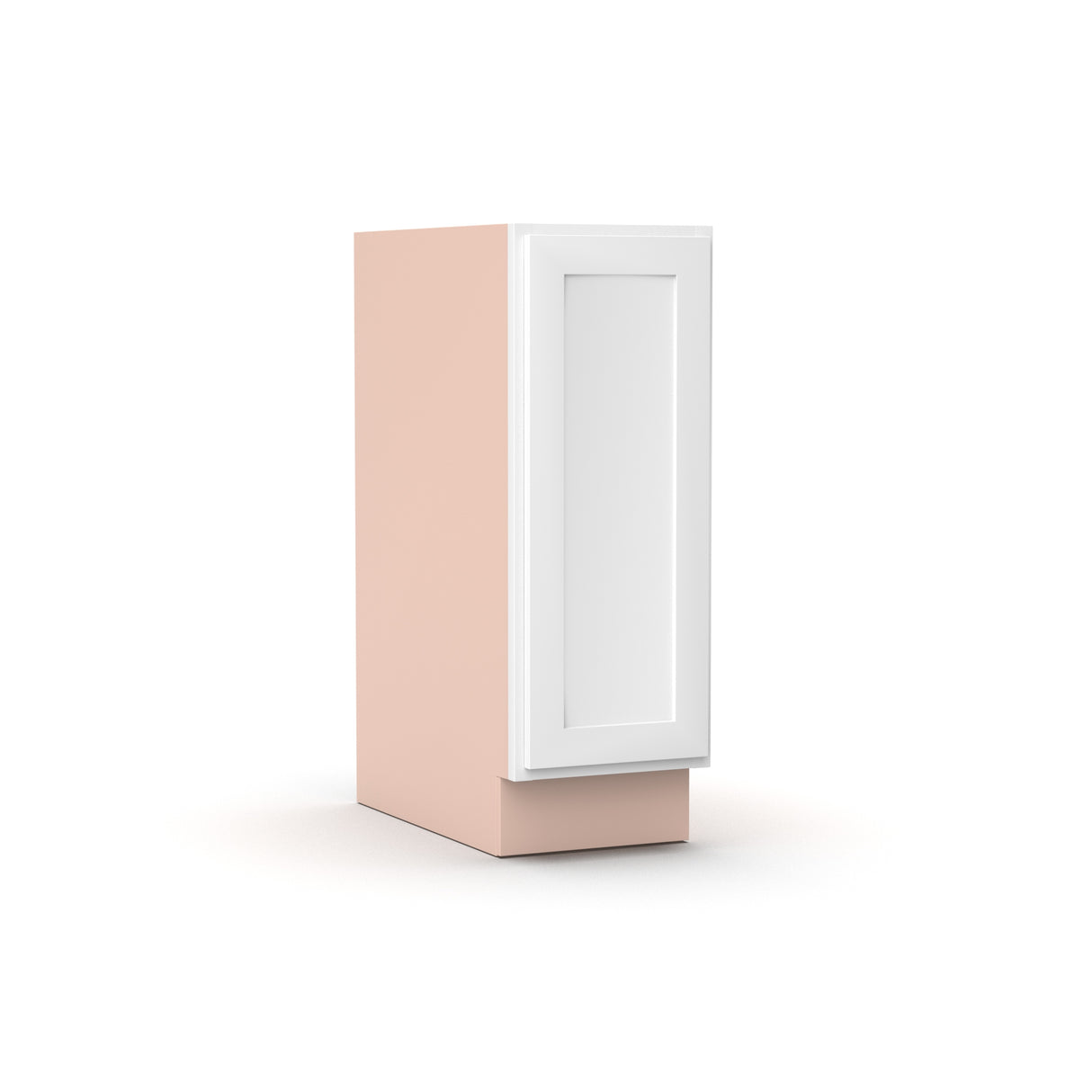 Liberty Shaker White - 12 Inch Full Height Single Door Base Cabinet - 12" Width x 34.5" Height x 24" Depth