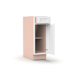 Liberty Shaker White - 12 Inch Single Door Base Cabinet - 12" Width x 34.5" Height x 24" Depth