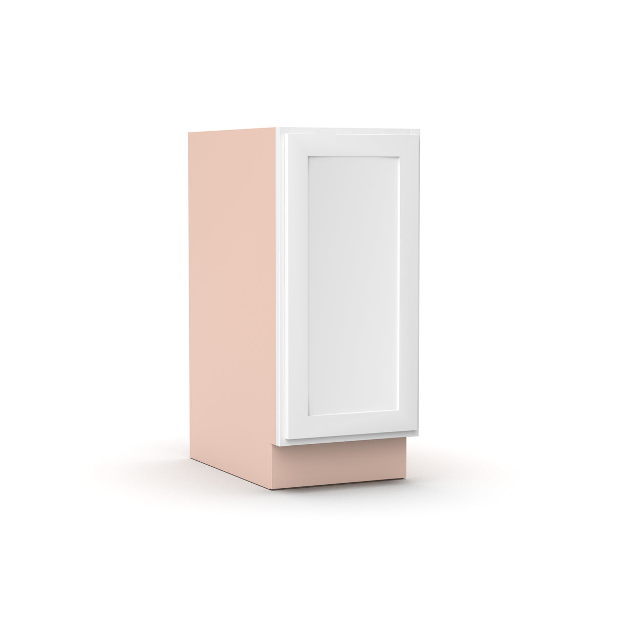 Liberty Shaker White - 15 Inch Full Height Single Door Base Cabinet - 15" Width x 34.5" Height x 24" Depth