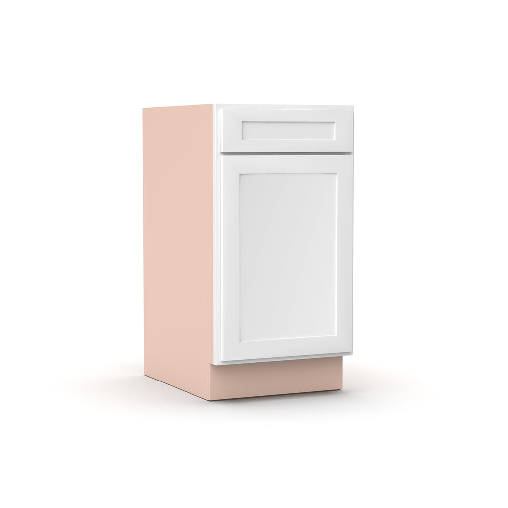 Liberty Shaker White - 18 Inch Single Door Base Cabinet - 18