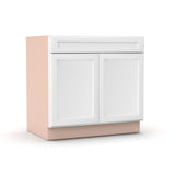 Liberty Shaker White - 36 Inch Double Door Base Cabinet - 36" Width x 34.5" Height x 24" Depth