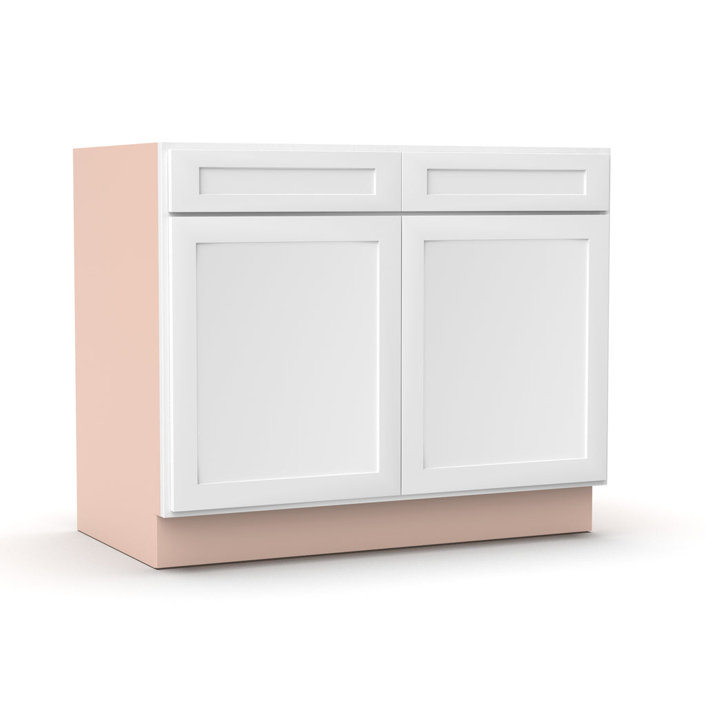 Liberty Shaker White - 42 Inch Double Door Base Cabinet - 42