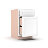 Liberty Shaker White - 18 Inch Waste Basket Base Cabinet - 18" Width x 34.5" Height x 24" Depth