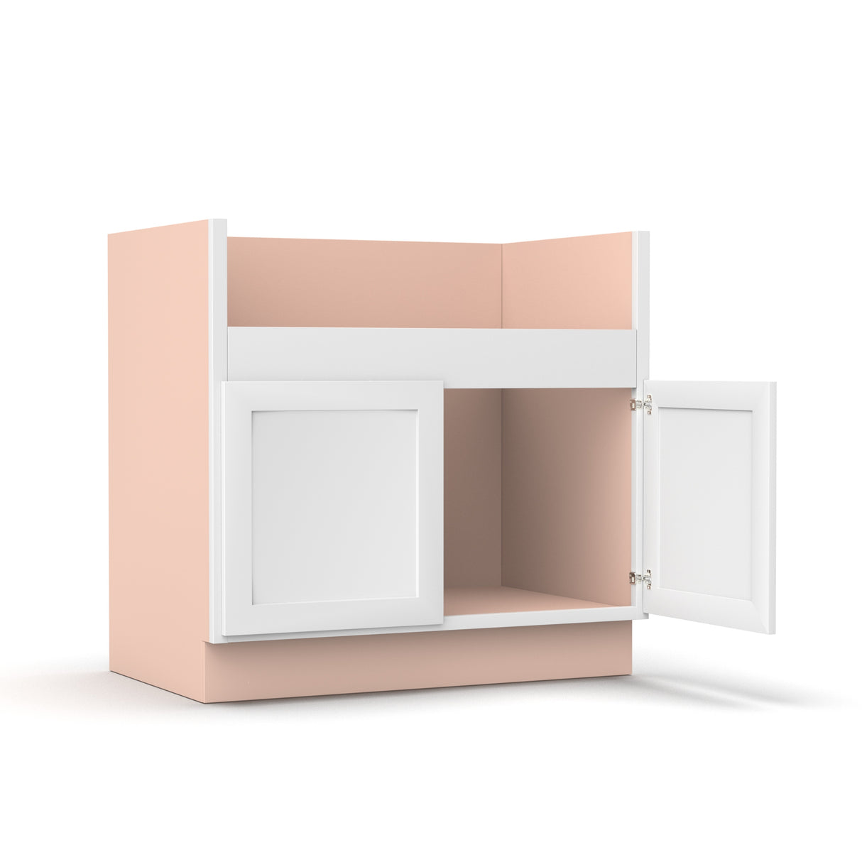 Liberty Shaker White - 36 Inch Farm Sink Base Cabinet - 36" Width x 34.5" Height x 24" Depth