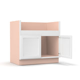 Liberty Shaker White - 36 Inch Farm Sink Base Cabinet - 36" Width x 34.5" Height x 24" Depth