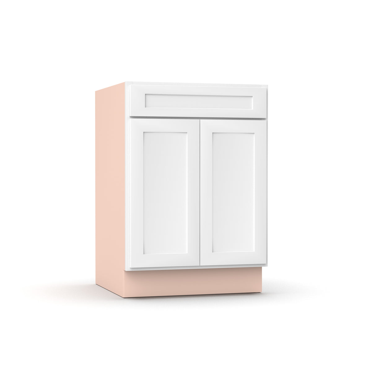 Liberty Shaker White - 24 Inch Sink Base Cabinet - 24" Width x 34.5" Height x 24" Depth