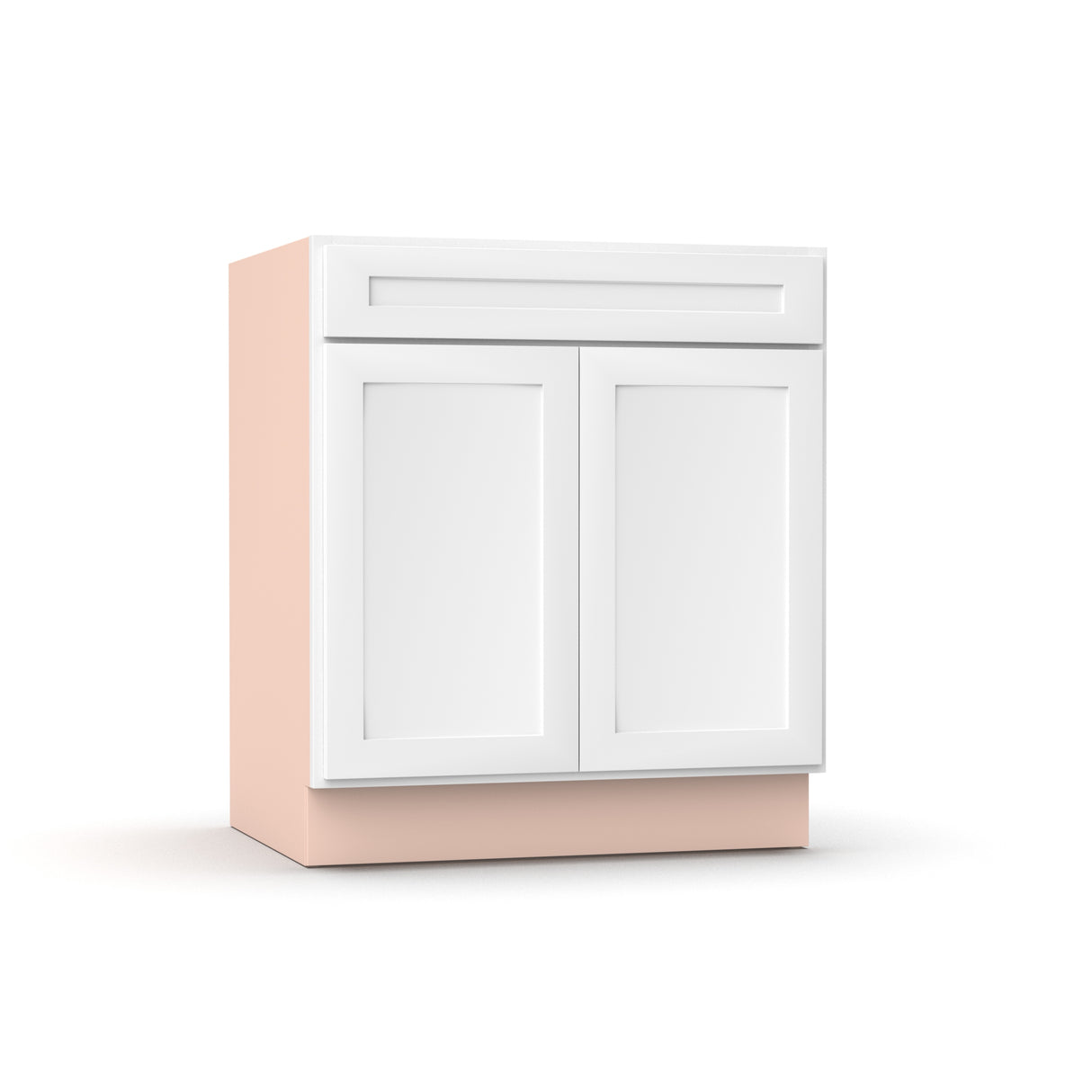Liberty Shaker White - 30 Inch Sink Base Cabinet - 30" Width x 34.5" Height x 24" Depth