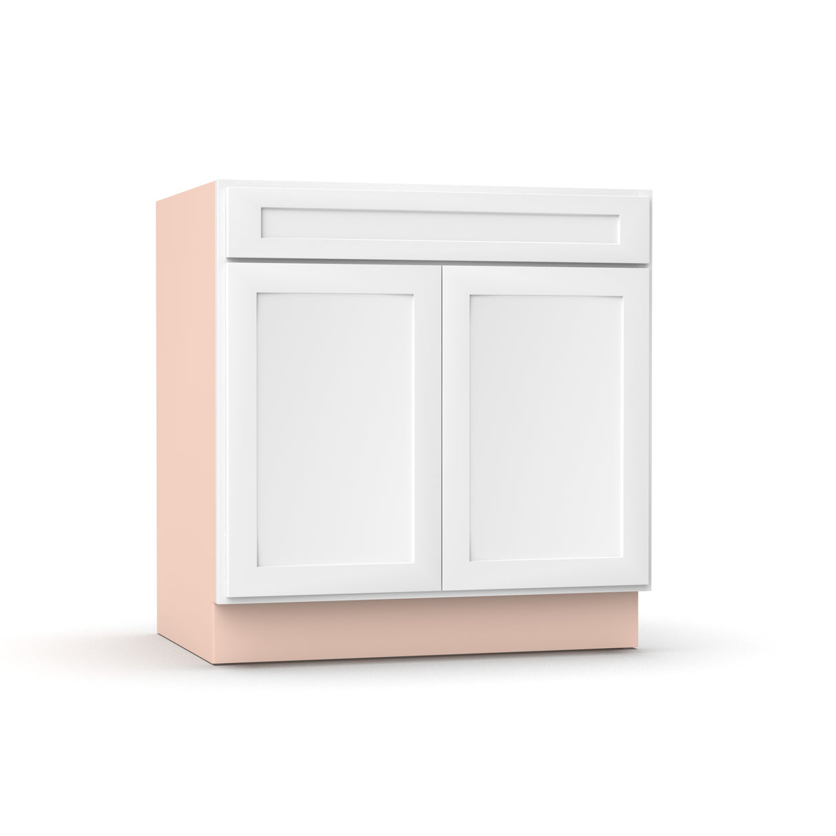 Liberty Shaker White - 33 Inch Sink Base Cabinet - 33" Width x 34.5" Height x 24" Depth