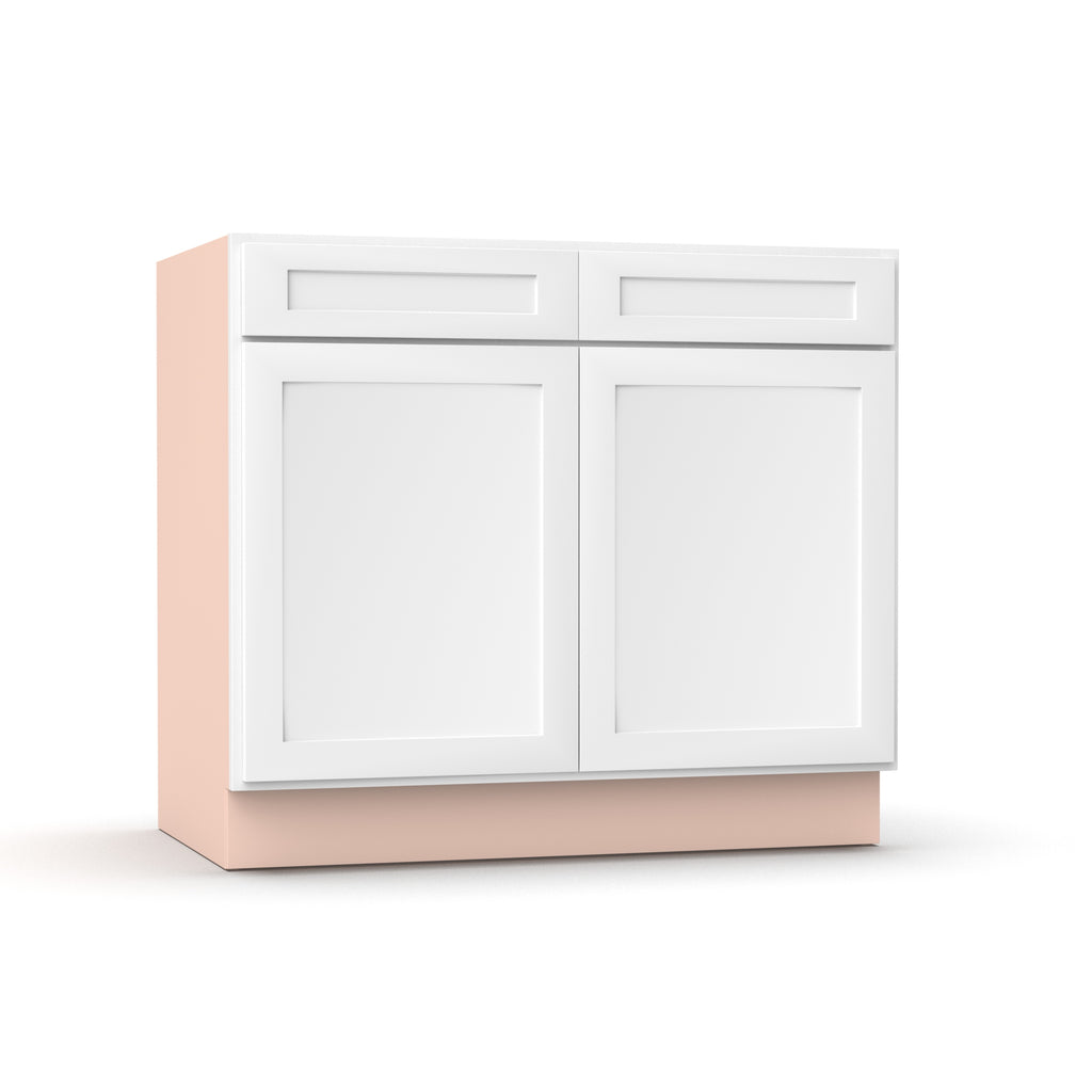 Liberty Shaker White - 39 Inch Sink Base Cabinet - 39